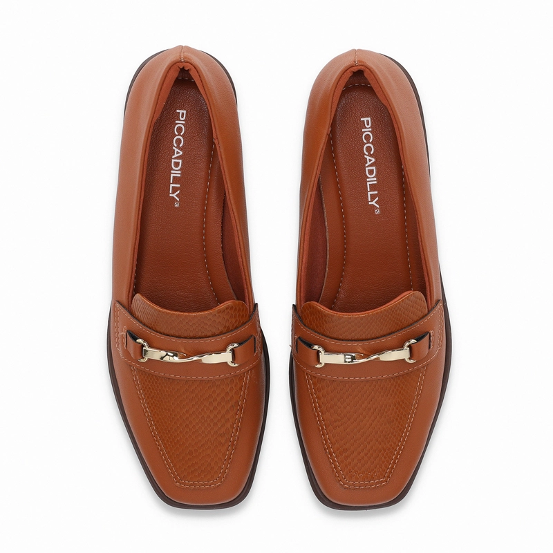 MOCASIN MUJER OCRE/DORADO GIOVANNA PICCADILLY - 2