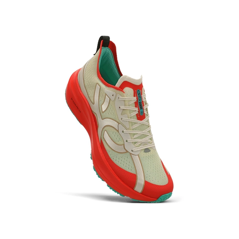 ZAPATILLA RUNNING MUJER CORRE 4 CELESTE/ROJO/ARENA - 2