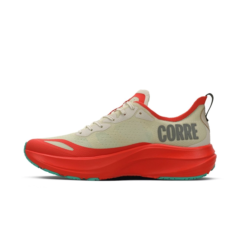 ZAPATILLA RUNNING MUJER CORRE 4 CELESTE/ROJO/ARENA - 3