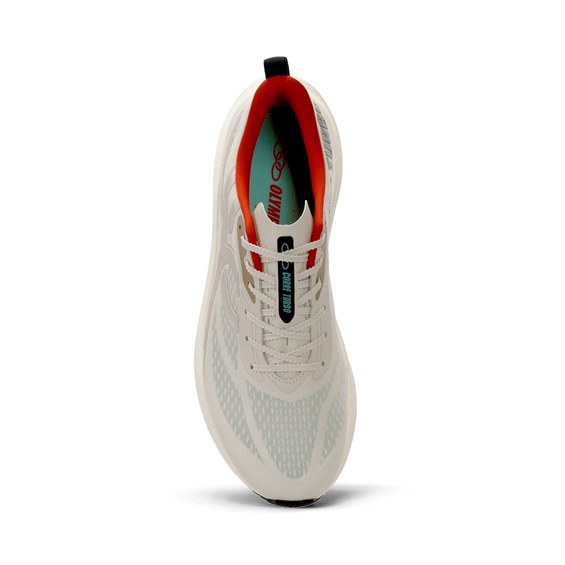 ZAPATILLA RUNNING HOMBRE CORRE TURBO CELESTE/ROJO/ARENA - 4