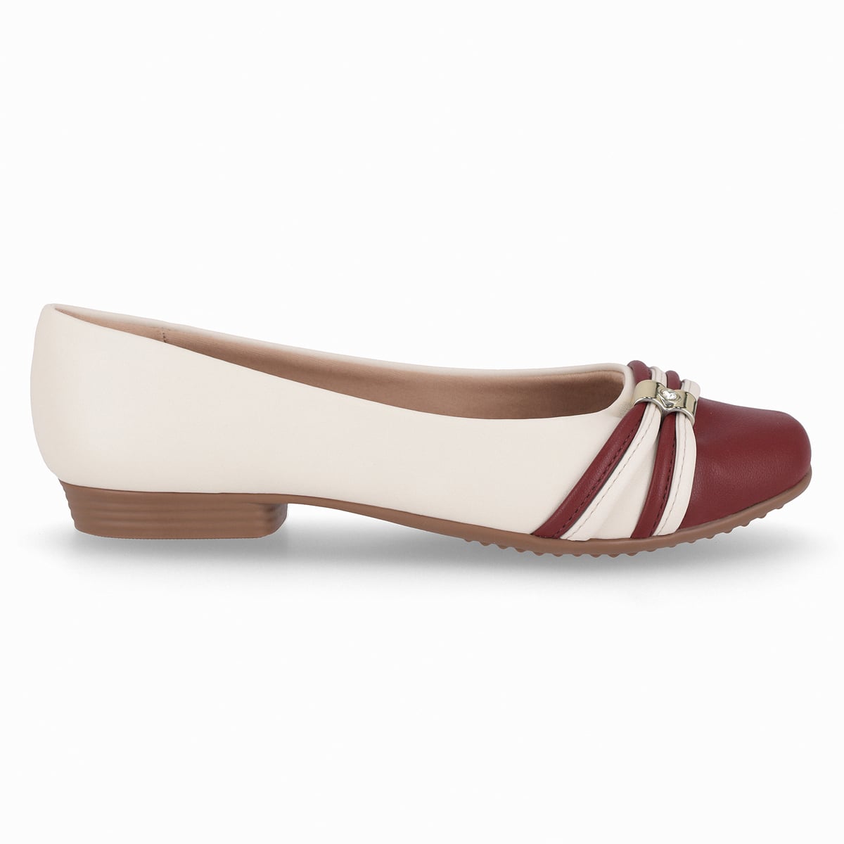 BALLERINA MUJER- CREMA/BURDEO RAQUEL PICCADILLY - 1
