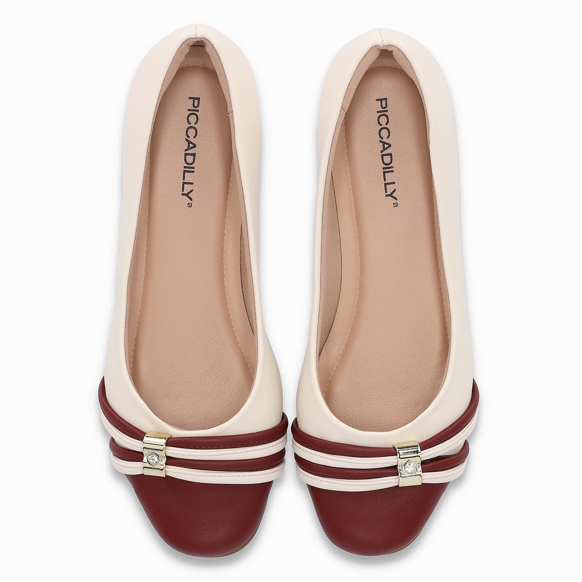 BALLERINA MUJER- CREMA/BURDEO RAQUEL PICCADILLY - 2