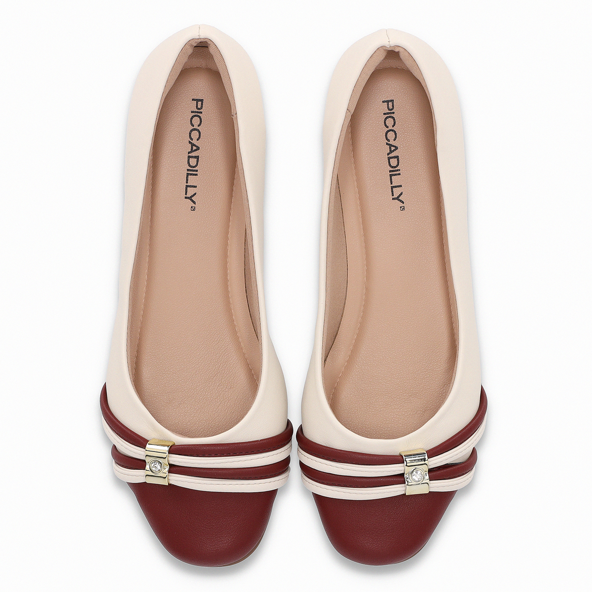 BALLERINA MUJER- CREMA/BURDEO RAQUEL PICCADILLY - 2