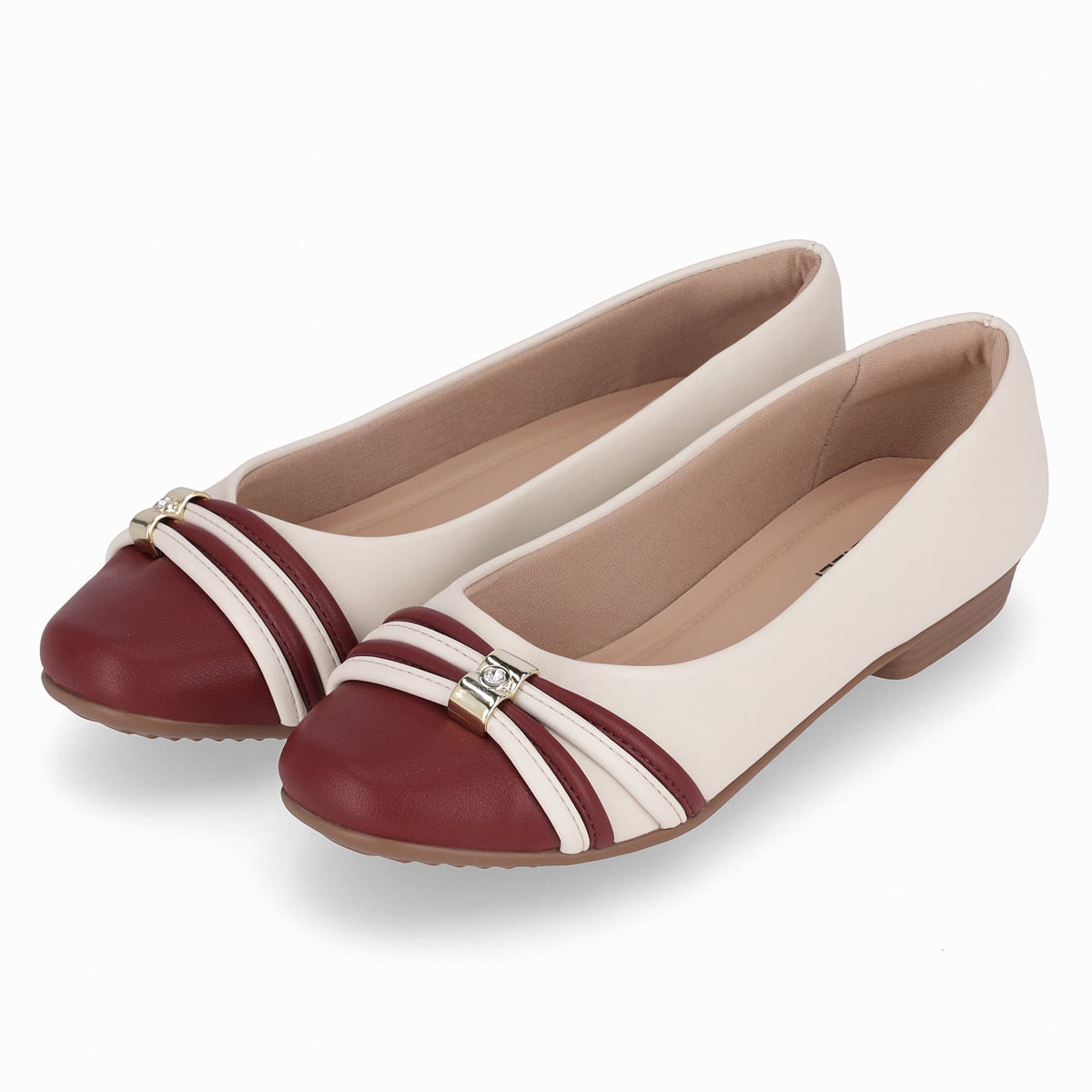 BALLERINA MUJER- CREMA/BURDEO RAQUEL PICCADILLY - 3