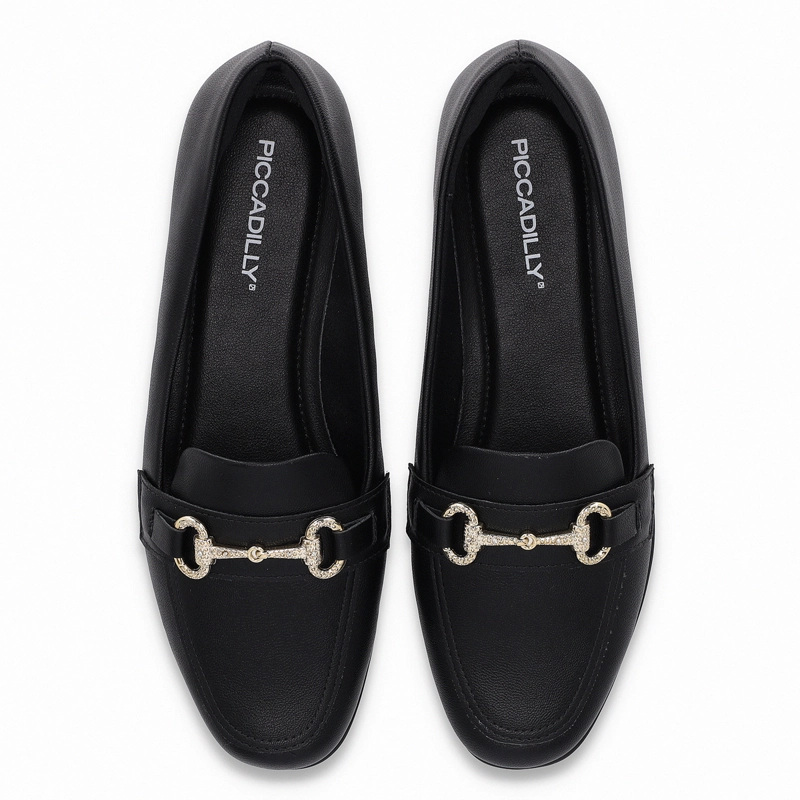 MOCASIN MUJER_- NEGRO RAQUEL PICCADILLY - 2
