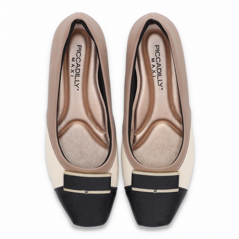 ZAPATO MUJER- CREMA/NEGRO FERNANDA PICCADILLY - 2