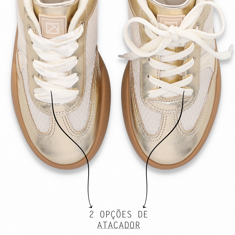 ZAPATILLA MUJER- DORADO/BEIGE CAROLINE PICCADILLY - 2