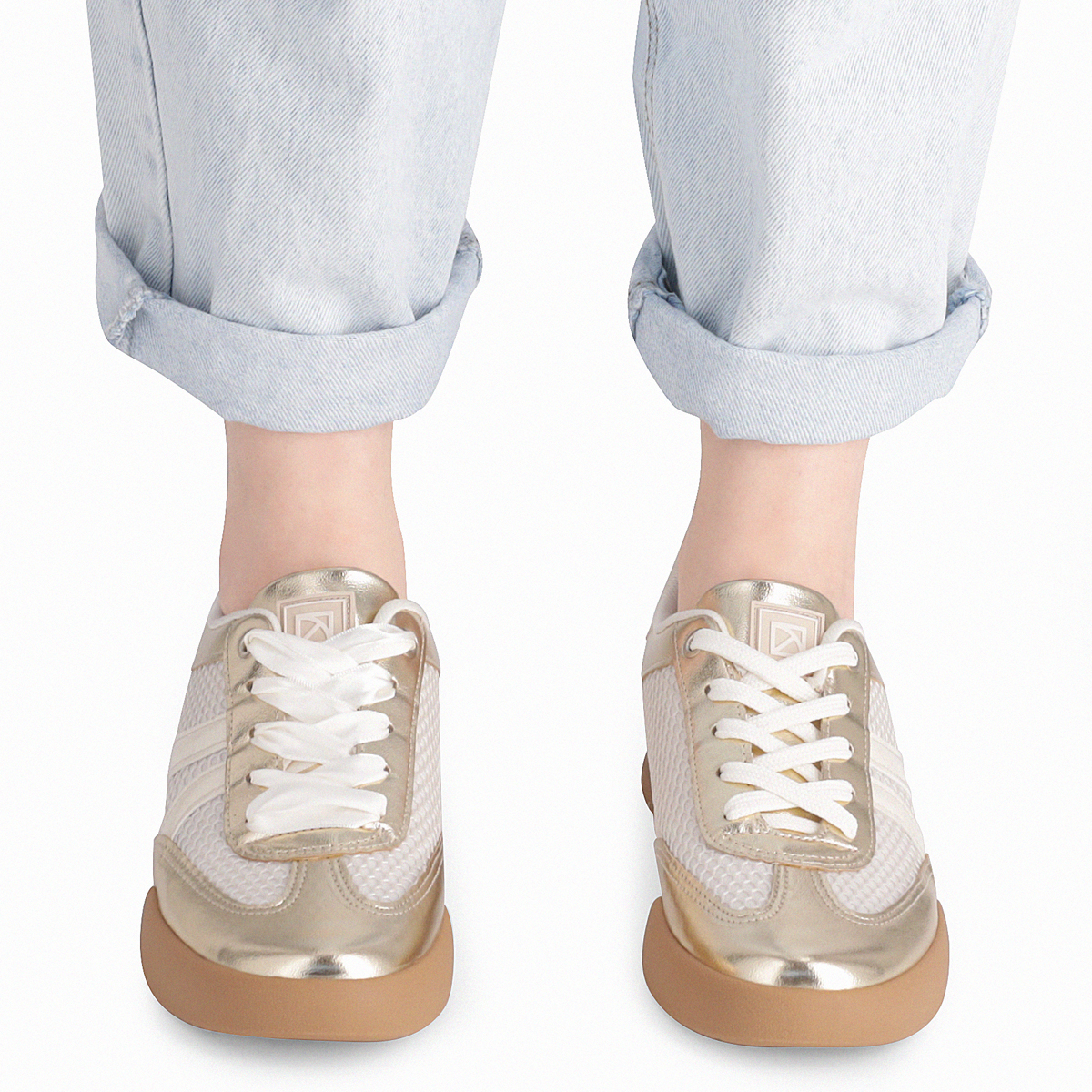 ZAPATILLA MUJER- DORADO/BEIGE CAROLINE PICCADILLY - 5