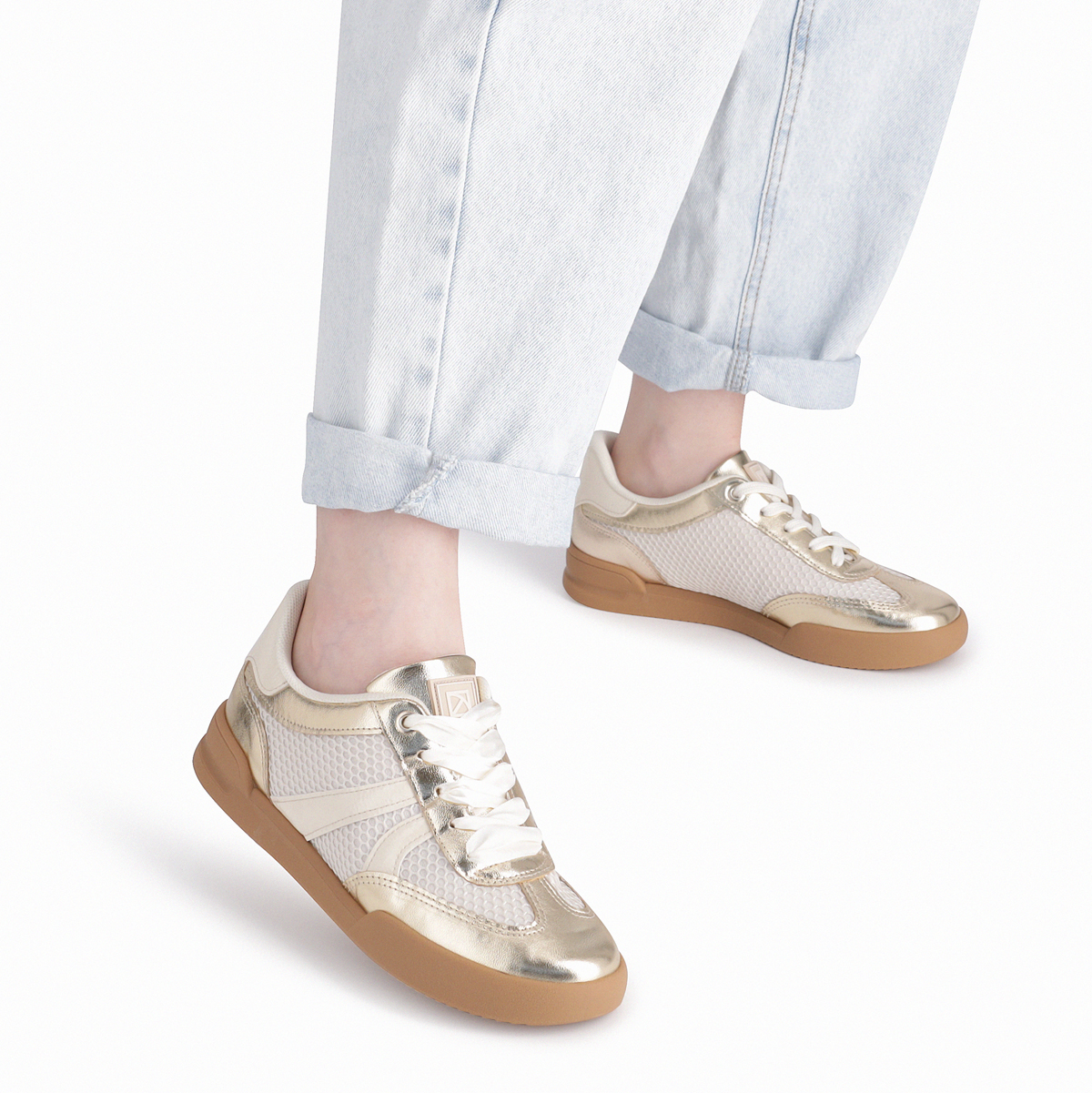 ZAPATILLA MUJER- DORADO/BEIGE CAROLINE PICCADILLY - 6
