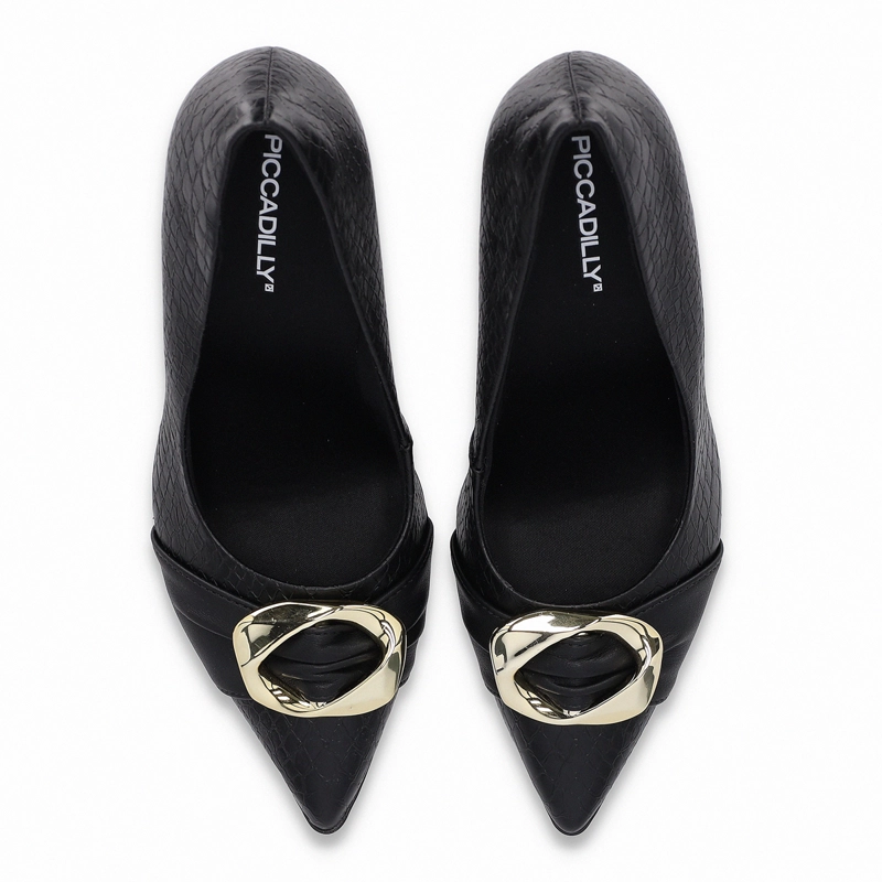 ZAPATO MUJER_- NEGRO/DORADO SILVANA 42 PICCADILLY - 2