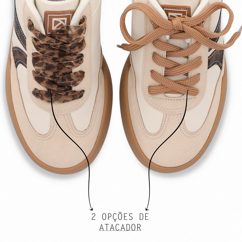 ZAPATILLA MUJER- BEIGE/ANIMAL PRINT CAROLINE PICCADILLY - 3