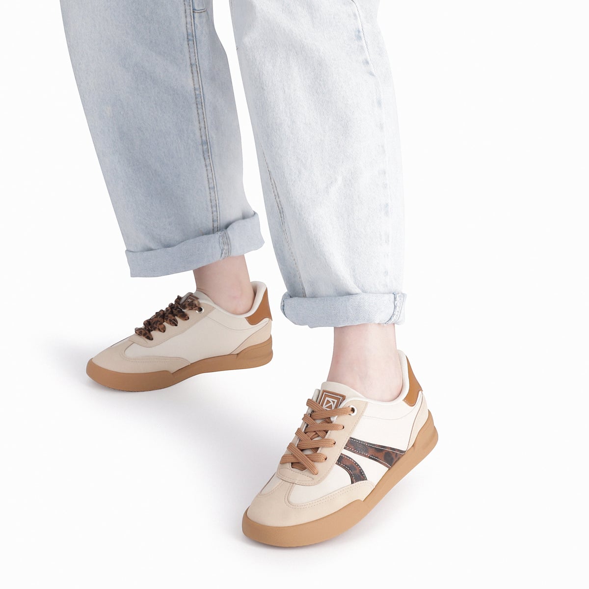 ZAPATILLA MUJER- BEIGE/ANIMAL PRINT CAROLINE PICCADILLY - 4