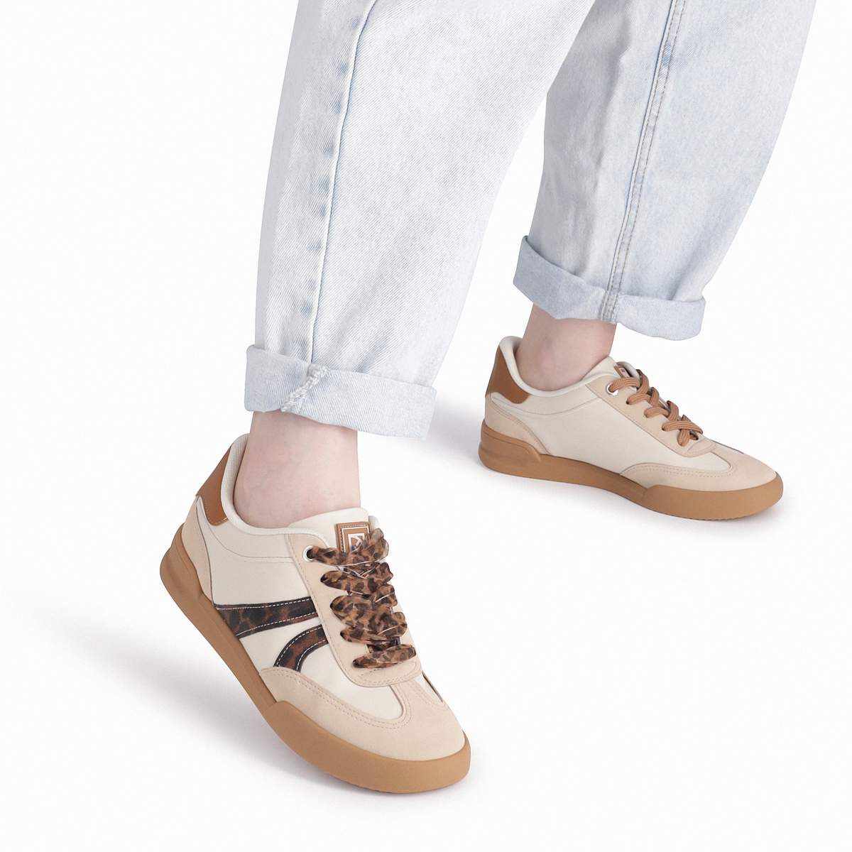 ZAPATILLA MUJER- BEIGE/ANIMAL PRINT CAROLINE PICCADILLY - 5