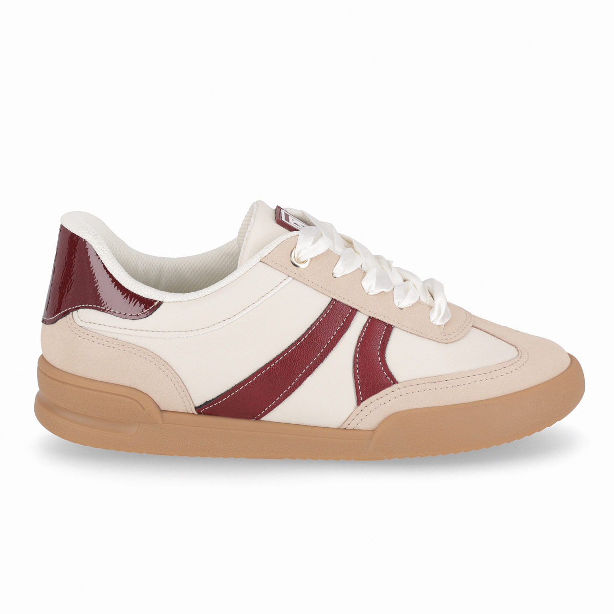 ZAPATILLA MUJER- BEIGE/BURDEO CAROLINE PICCADILLY - 1