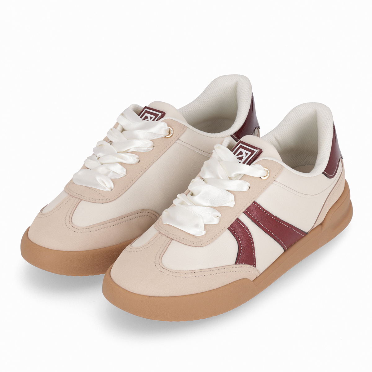 ZAPATILLA MUJER- BEIGE/BURDEO CAROLINE PICCADILLY - 5