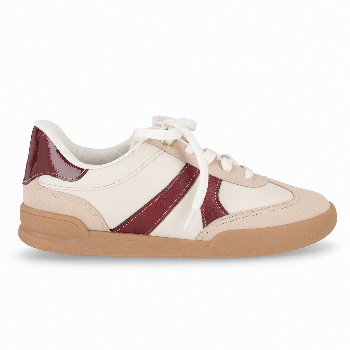ZAPATILLA MUJER- BEIGE/BURDEO CAROLINE PICCADILLY - 6