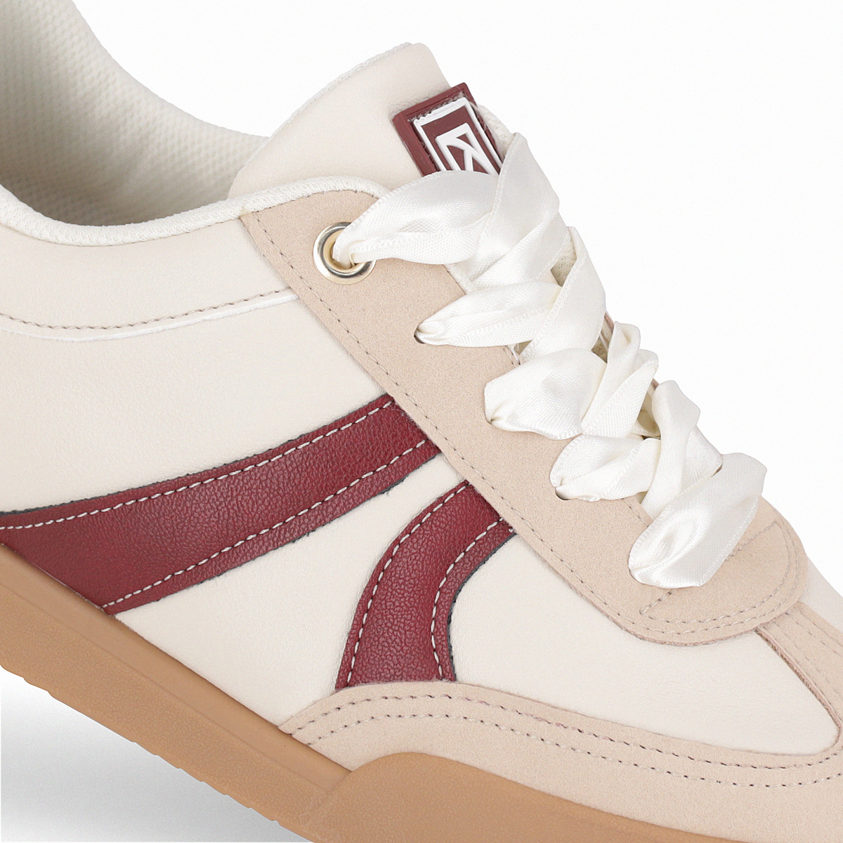 ZAPATILLA MUJER- BEIGE/BURDEO CAROLINE PICCADILLY - 8