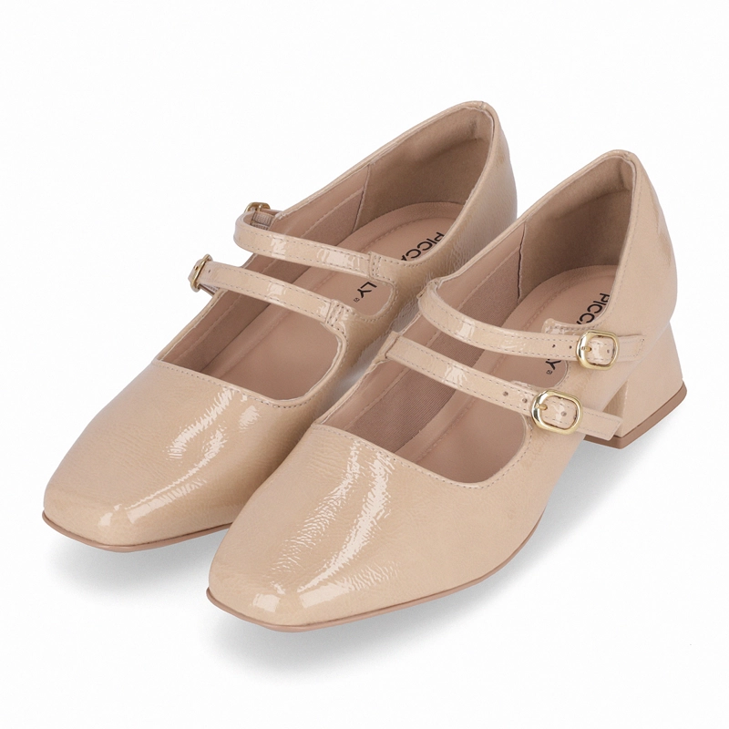ZAPATO MARY JANE MUJER- BEIGE/CHAROL TATI PICCADILLY - 2