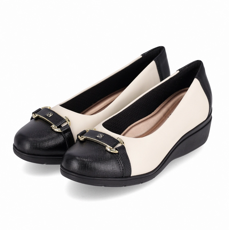 ZAPATO MUJER- NEGRO/CREMA BETH 02 PICCADILLY - 3