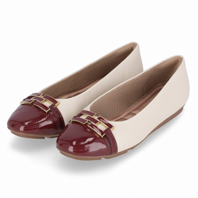 BALLERINA MUJER- CREMA/BURDEO MICHELLE 05 PICCADILLY - 3
