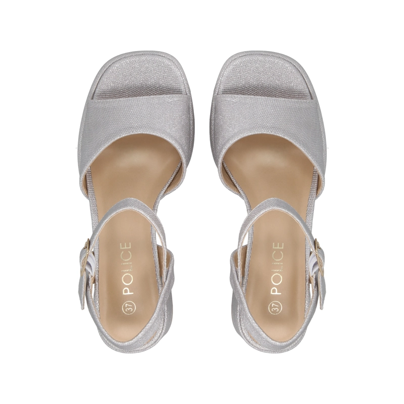 SANDALIA  PLATEADO/SNAKE LISSA POLICE - 2
