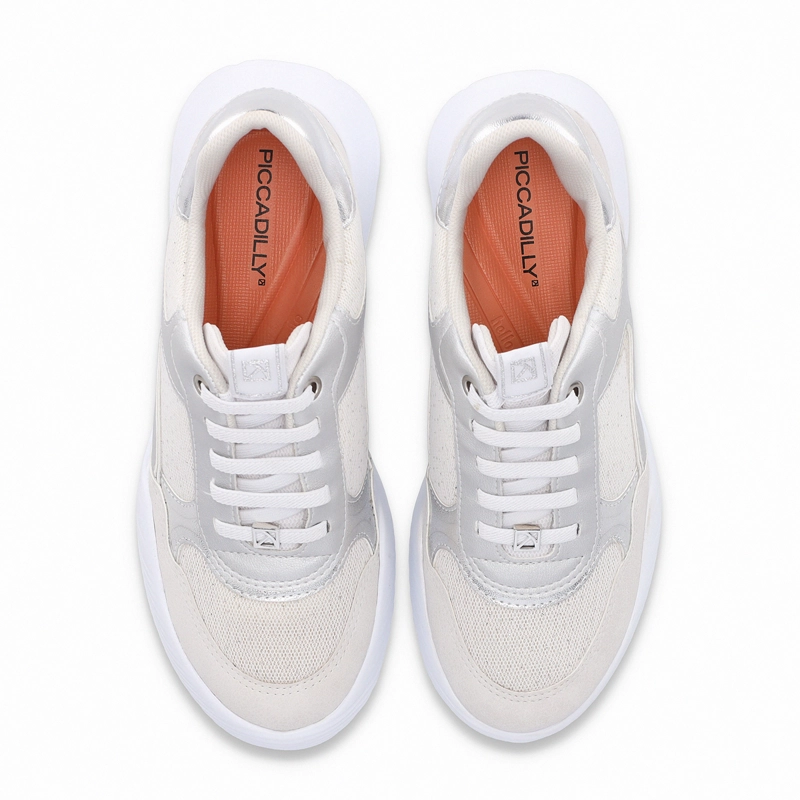 ZAPATILLA MUJER- BLANCO/PLATA FASCITIS PICCADILLY - 3