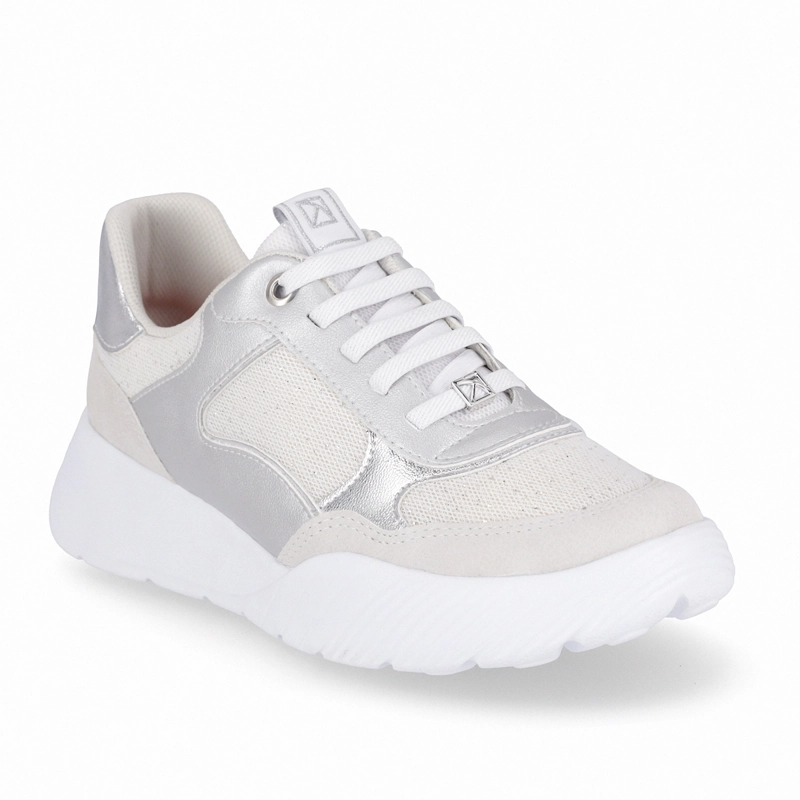 ZAPATILLA MUJER- BLANCO/PLATA FASCITIS PICCADILLY - 5