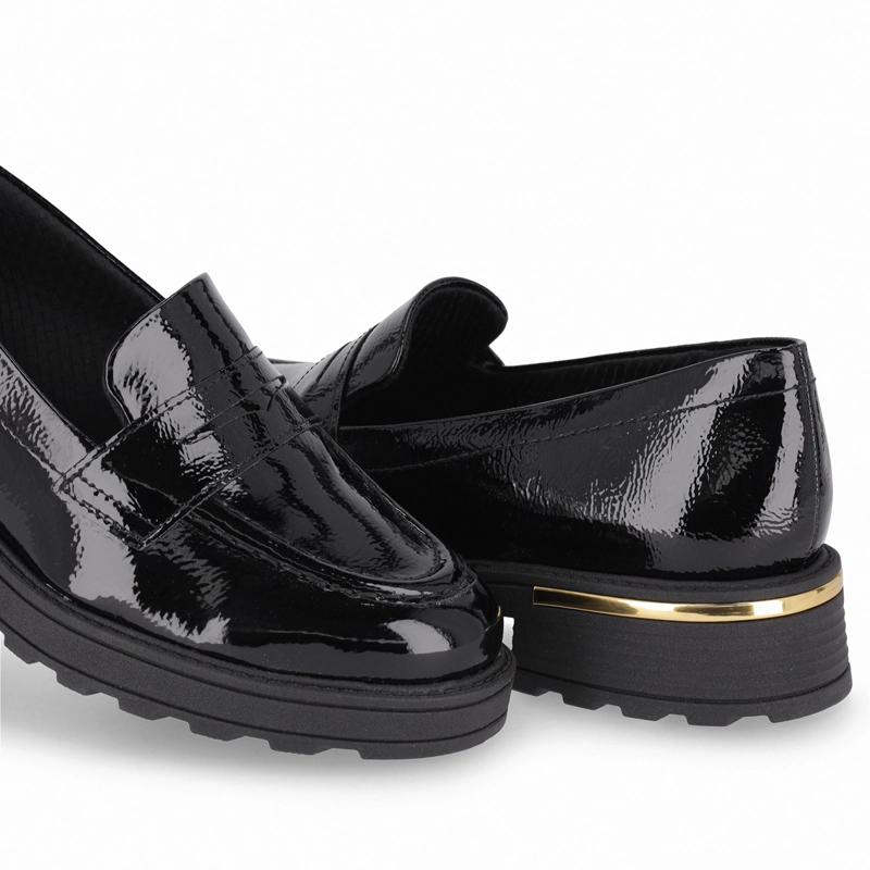 MOCASIN MUJER- NEGRO/CHAROL GISA 02 PICCADILLY - 5