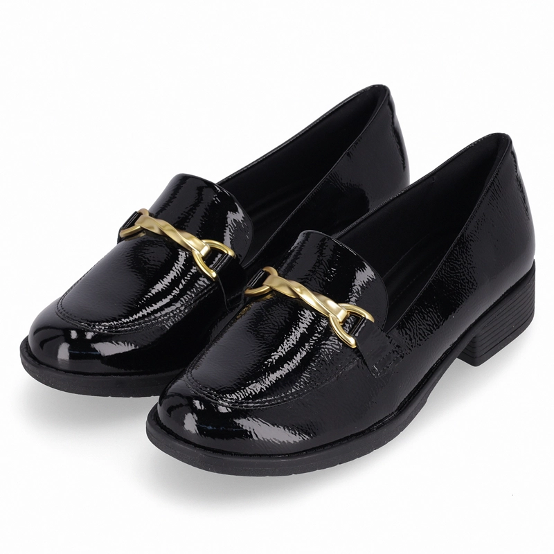 MOCASIN MUJER- NEGRO/CHAROL LECI PICCADILLY - 3