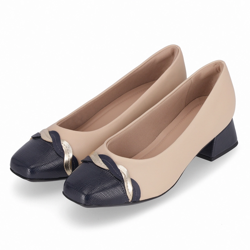 ZAPATO MUJER- BEIGE/AZUL TATI 418 PICCADILLY - 3