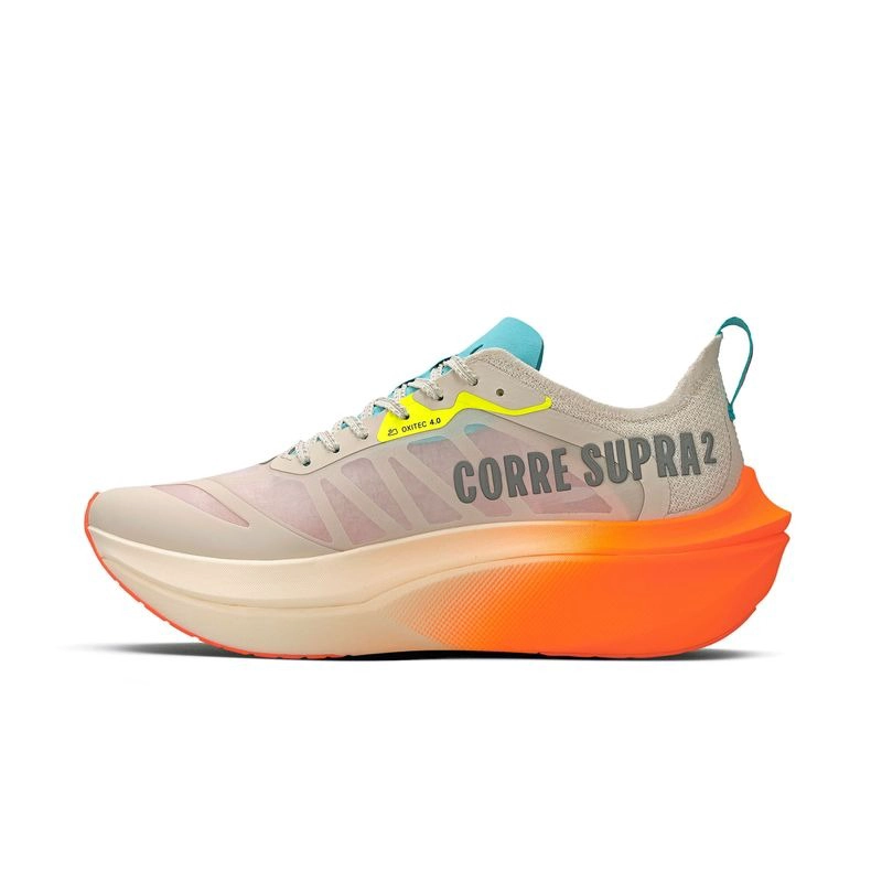 ZAPATILLA RUNNING HOMBRE CORRE SUPRA 2 BLANCO/NARANJA - 3