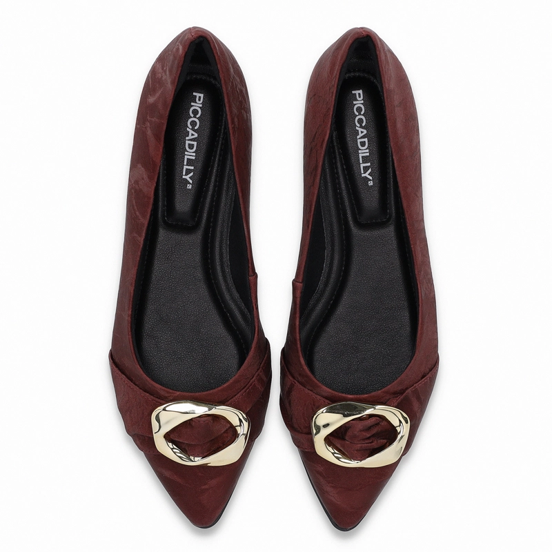 ZAPATO MUJER- BURDEO/DORADO ANA PICCADILLY - 2