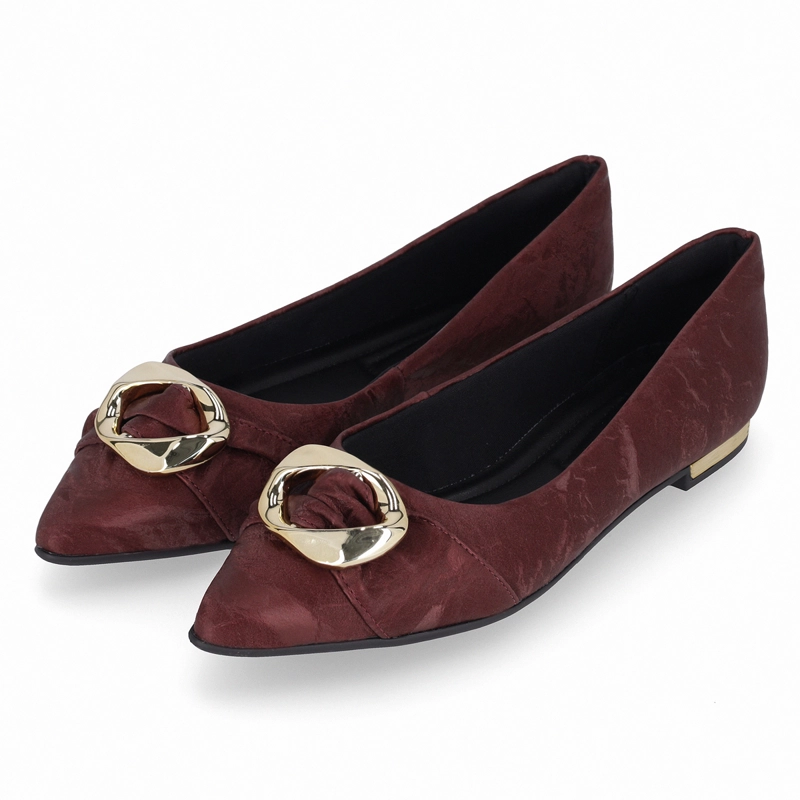 ZAPATO MUJER- BURDEO/DORADO ANA PICCADILLY - 3