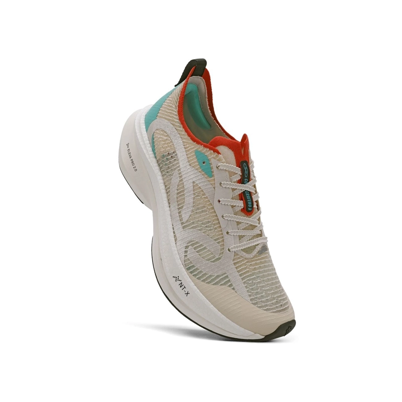 ZAPATILLA RUNNING HOMBRE CORRE GRAFENO 3 CELESTE/ROJO/ARENA - 2