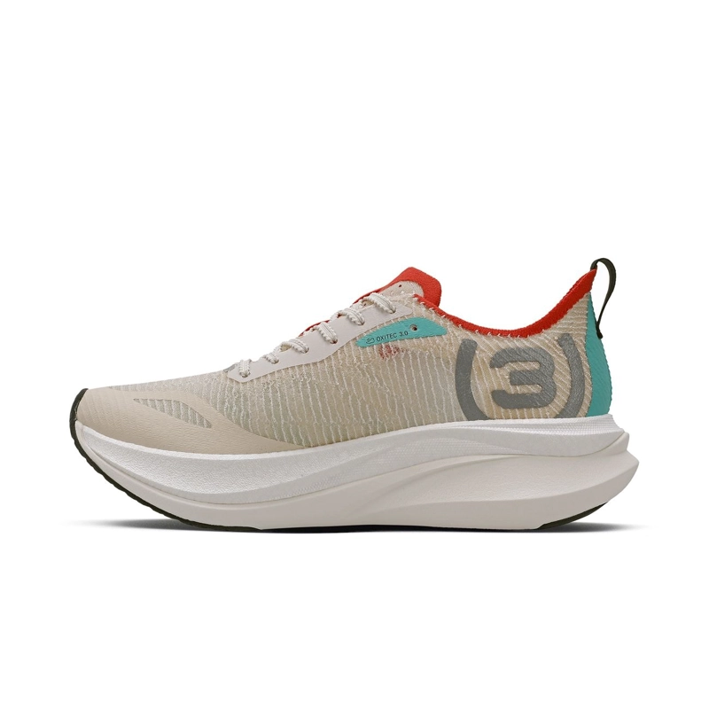 ZAPATILLA RUNNING HOMBRE CORRE GRAFENO 3 CELESTE/ROJO/ARENA - 3