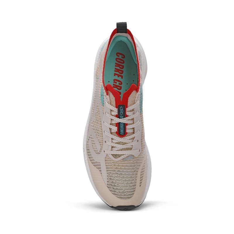 ZAPATILLA RUNNING HOMBRE CORRE GRAFENO 3 CELESTE/ROJO/ARENA - 4