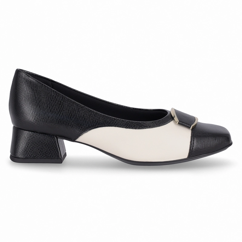 ZAPATO MUJER- NEGRO/CREMA TATI 417 PICCADILLY - 1