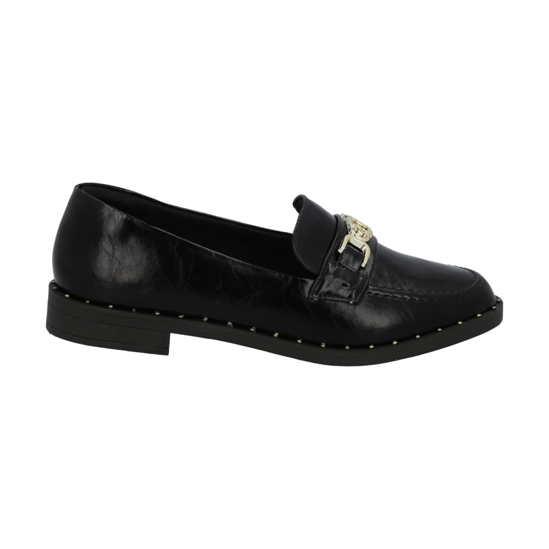 MOCASIN MUJER- NEGRO/DORADO ANTONELLA POLICE - 1