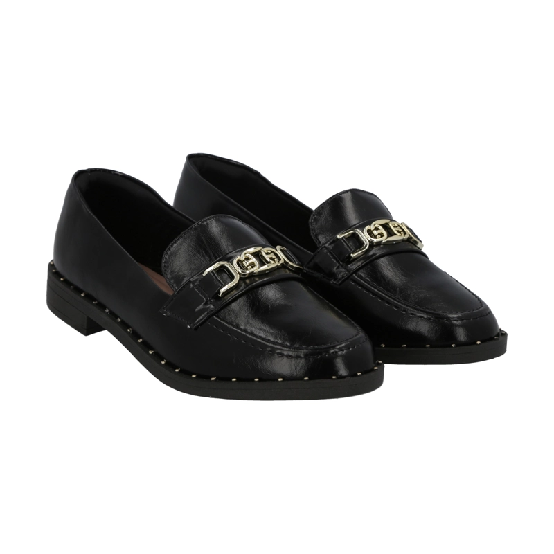 MOCASIN MUJER- NEGRO/DORADO ANTONELLA POLICE - 2