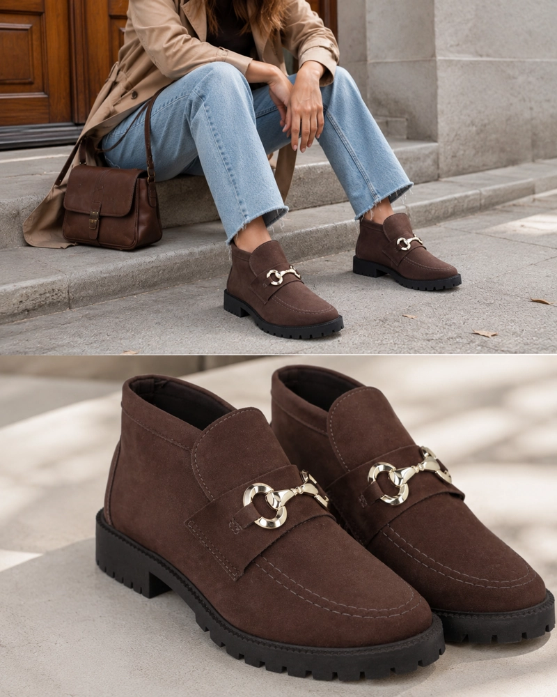 MOCASIN MUJER- CAFE  LUDMILA POLICE - 2