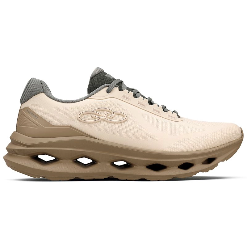 ZAPATILLA HOMBRE ELEVADO CAFE /ALGODON - 1