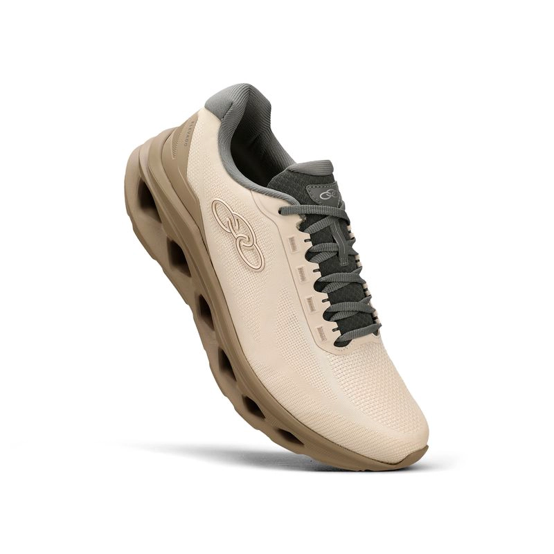 ZAPATILLA HOMBRE ELEVADO CAFE /ALGODON - 2