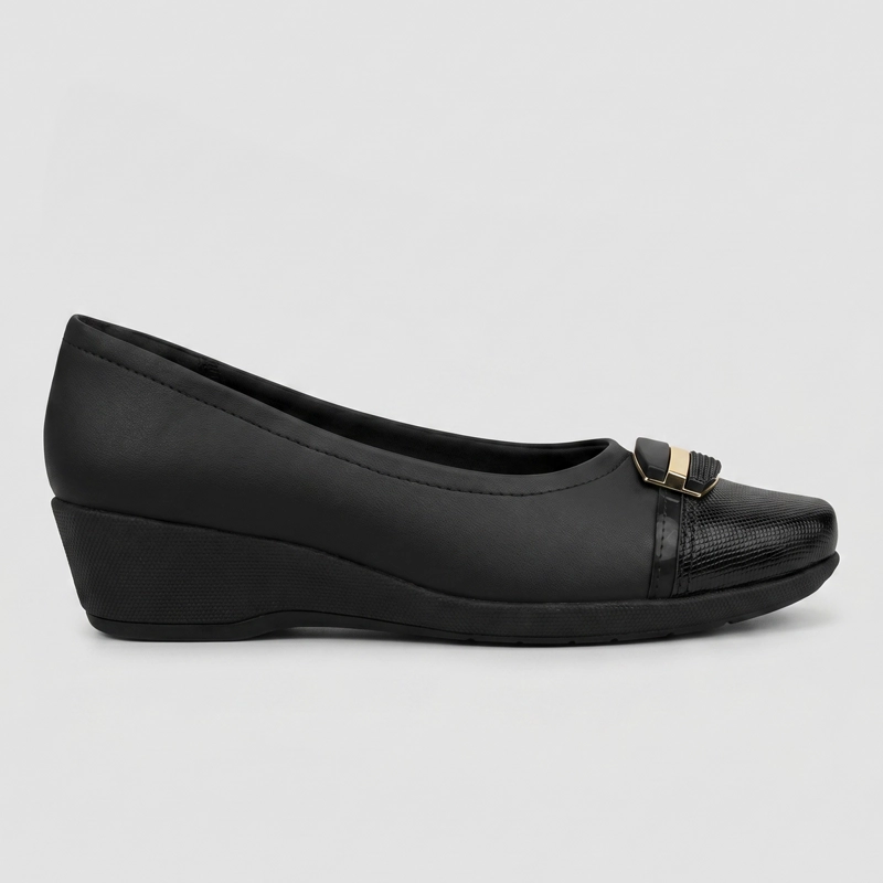 ZAPATO MUJER_ NEGRO/DORADO IVONE PICCADILLY - 1