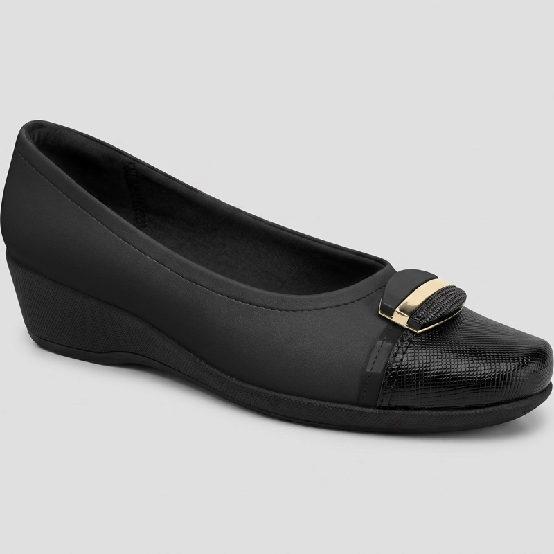ZAPATO MUJER_ NEGRO/DORADO IVONE PICCADILLY - 2
