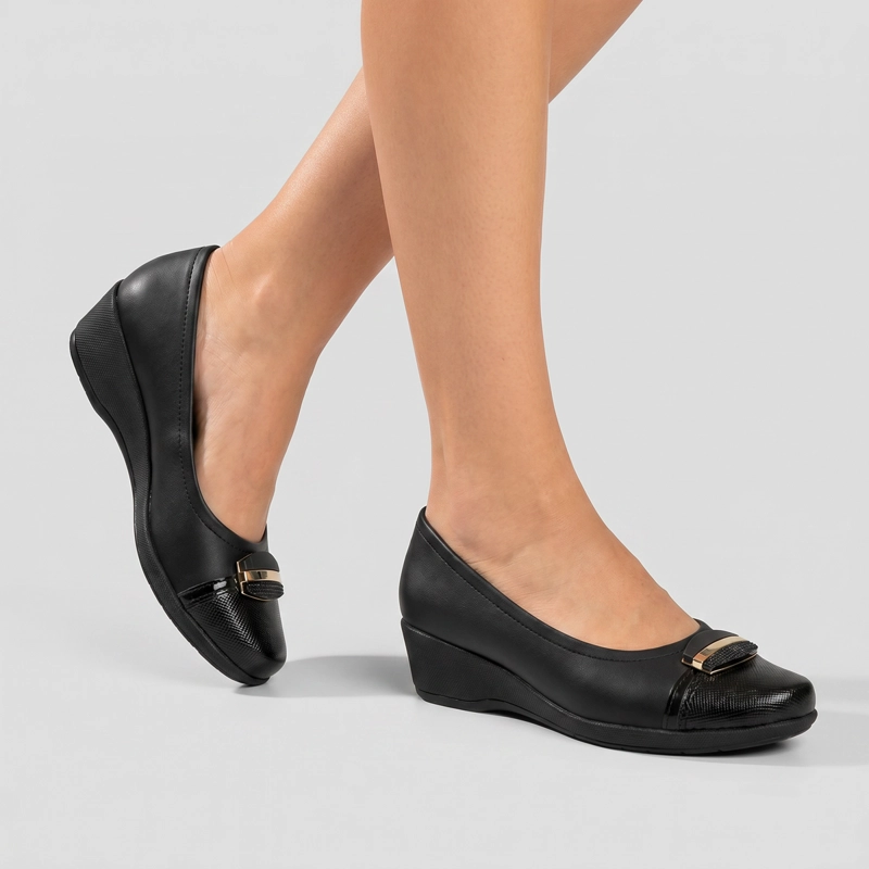 ZAPATO MUJER_ NEGRO/DORADO IVONE PICCADILLY - 4