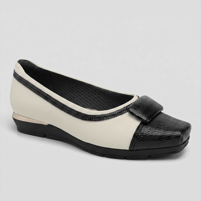 ZAPATO MUJER_ CREMA/NEGRO FERNANDA 17 PICCADILLY - 2