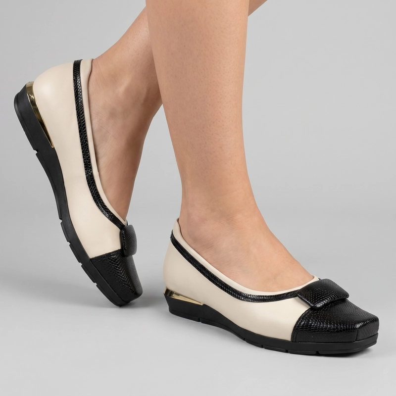 ZAPATO MUJER_ CREMA/NEGRO FERNANDA 17 PICCADILLY - 4