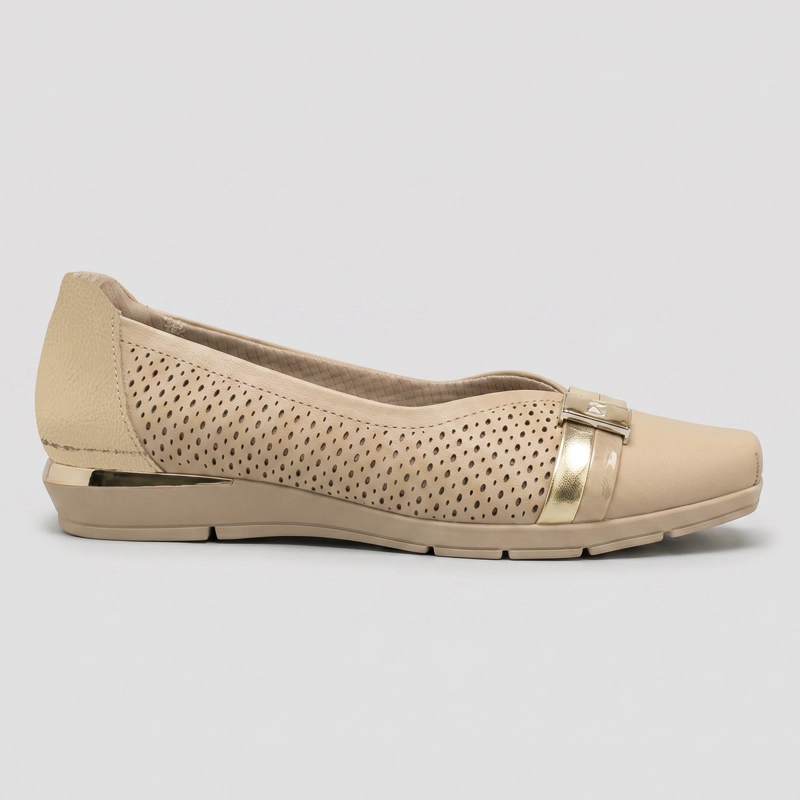 ZAPATO MUJER_ CREMA/DORADO FERNANDA PICCADILLY - 1