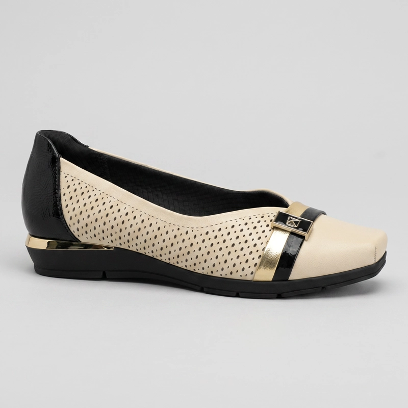 ZAPATO MUJER_ CREMA/NEGRO FERNANDA PICCADILLY - 2