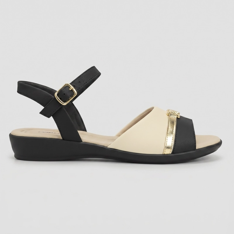 SANDALIA MUJER_ NEGRO/CREMA CAMILA 40 PICCADILLY - 1